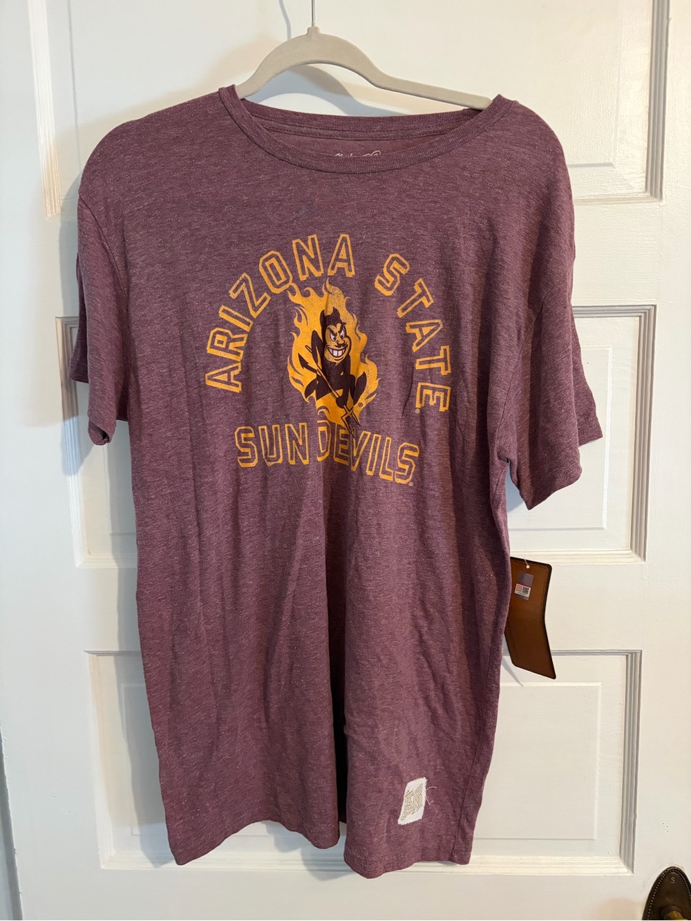 Original Retro Brand Arizona State Sun Devils Maroon Tee with Gold Print